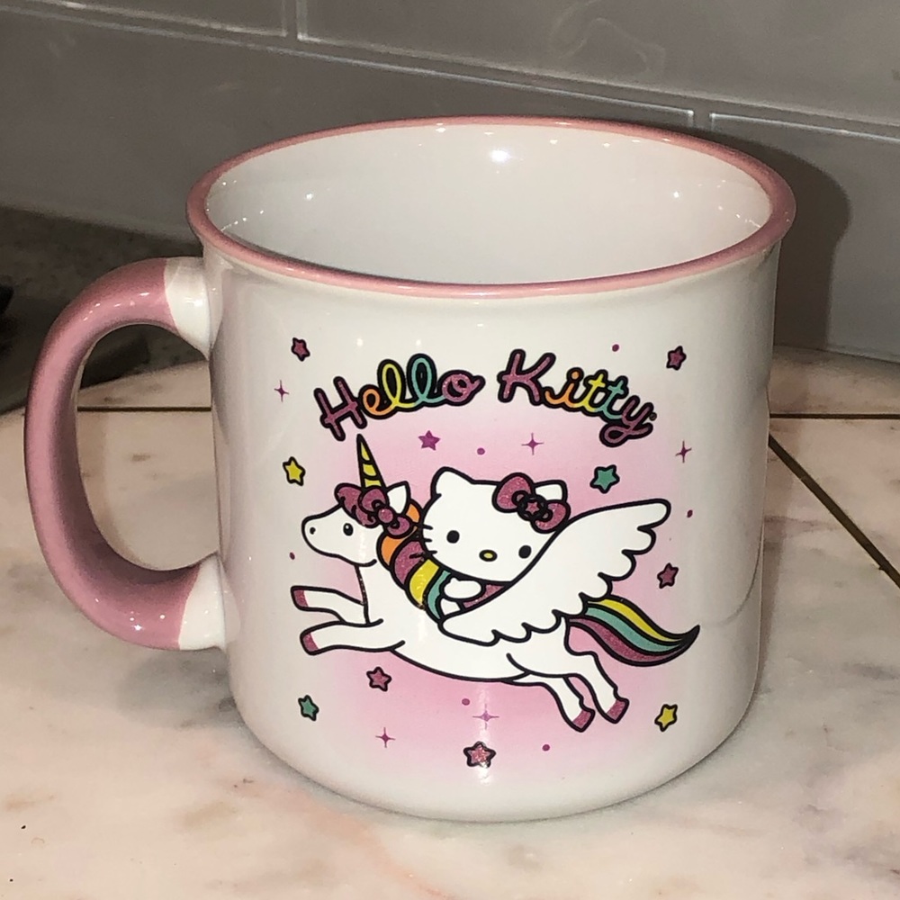 ✨NWT✨ Hello Kitty Sanrio Unicorn Sparkle Glitter Ceramic Mug - Picture 3 of 6